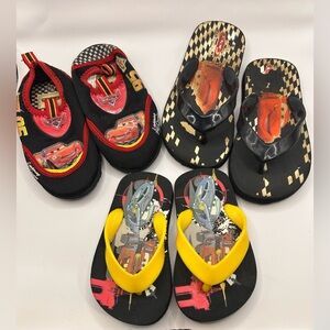Disney/Pixar Cars Lightning McQueen children's water shoes/ flip flops